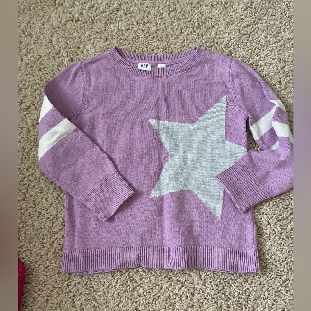 GAP Kids Purple Star Sweater. XS